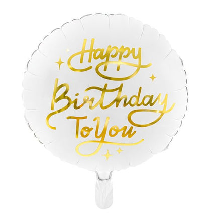 Helium Ballon Happy Birthday To You Leeg 35cm van Partydeco koop je bij Partywinkel
