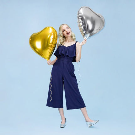Helium Ballon Hart Goud Leeg 61cm van Partydeco koop je bij Partywinkel