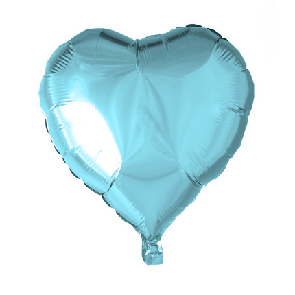 Helium Ballon Hart Lichtblauw 45cm leeg van WeFiesta koop je bij Partywinkel
