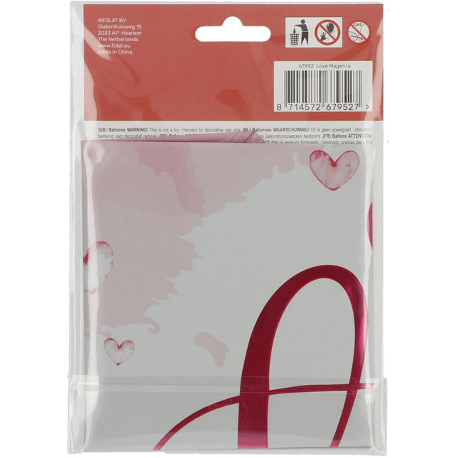 Helium Ballon Hart Liefde Leeg 45cm van Folat koop je bij Partywinkel