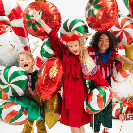 Helium Ballon Kerstbal Leeg 45cm van Partydeco koop je bij Partywinkel