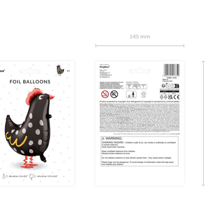 Helium Ballon Kip Leeg 45cm van Partydeco koop je bij Partywinkel