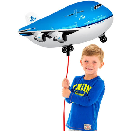 Helium Ballon Klm Vliegtuig 95cm leeg van Folat koop je bij Partywinkel