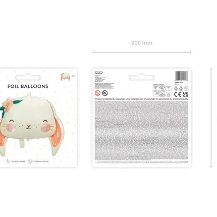 Helium Ballon Konijn Leeg 65cm van Partydeco koop je bij Partywinkel