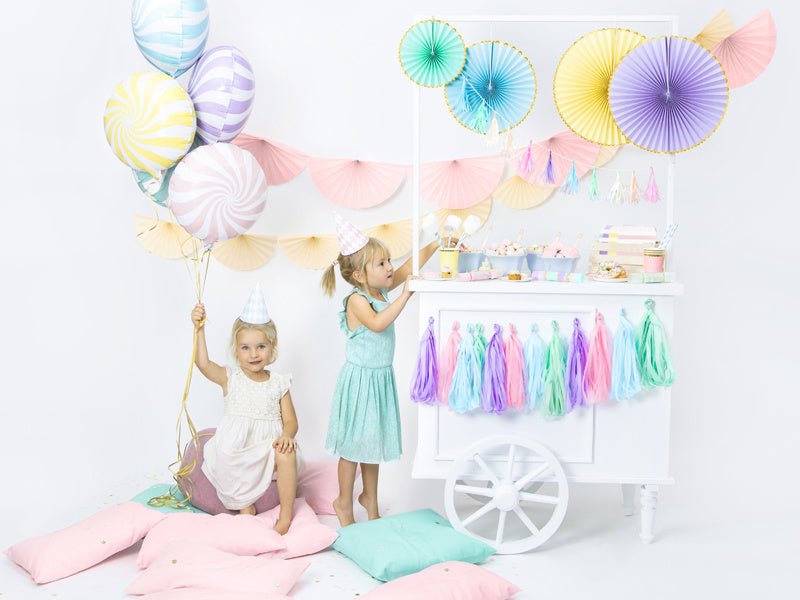 Helium Ballon Lichtgeel Swirl 45cm leeg van Partydeco koop je bij Partywinkel
