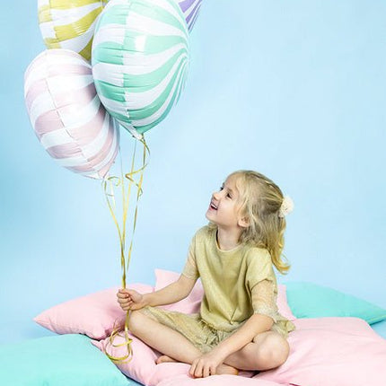 Helium Ballon Lichtroze Swirl 45cm leeg van Partydeco koop je bij Partywinkel