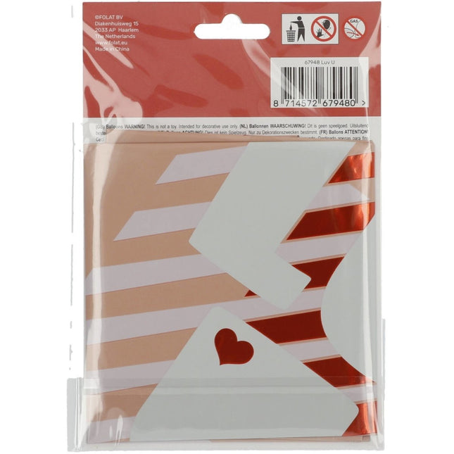 Helium Ballon Luv U Leeg 45cm van Folat koop je bij Partywinkel