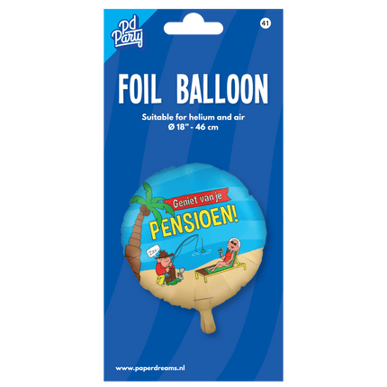 Helium Ballon Pensioen Cartoon Leeg 30cm van Paper Dreams koop je bij Partywinkel