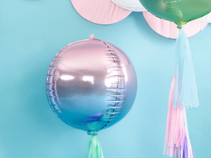 Helium Ballon Rond Violet Blauw Leeg 35cm van Partydeco koop je bij Partywinkel