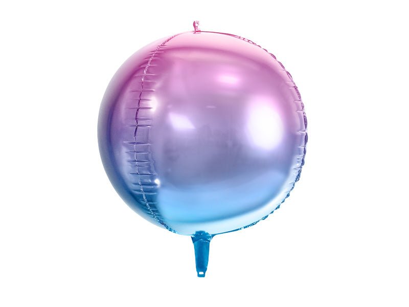 Helium Ballon Rond Violet Blauw Leeg 35cm van Partydeco koop je bij Partywinkel