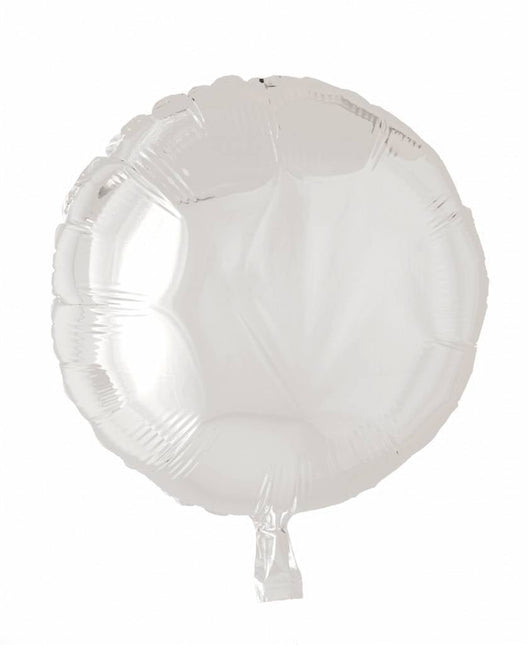 Helium Ballon Rond Wit 46cm leeg van WeFiesta koop je bij Partywinkel