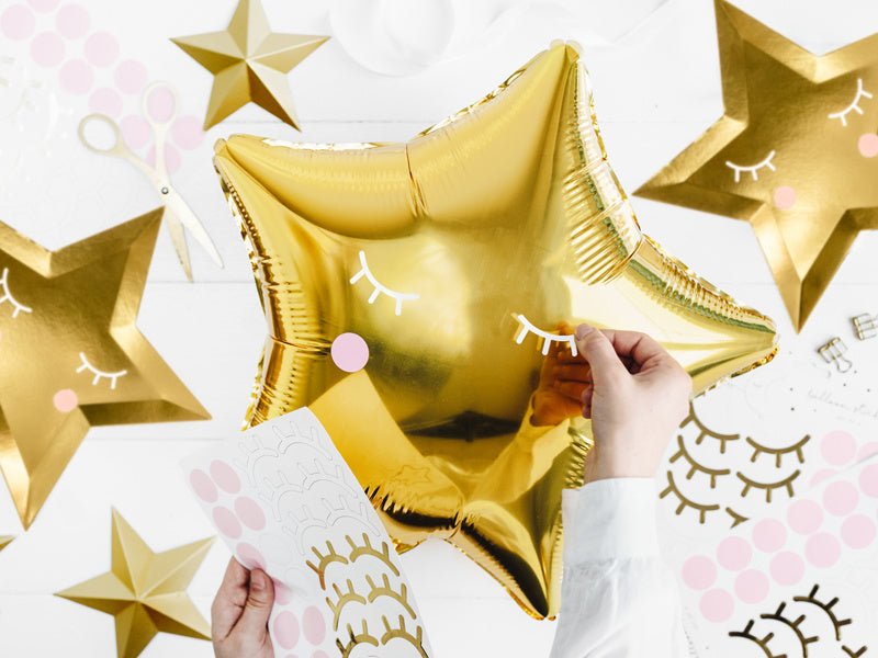 Helium Ballon Ster Goud Glansend Leeg 48cm van Partydeco koop je bij Partywinkel