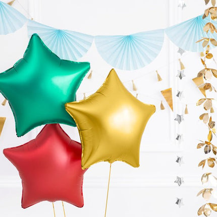 Helium Ballon Ster Goud Leeg 48cm van Partydeco koop je bij Partywinkel