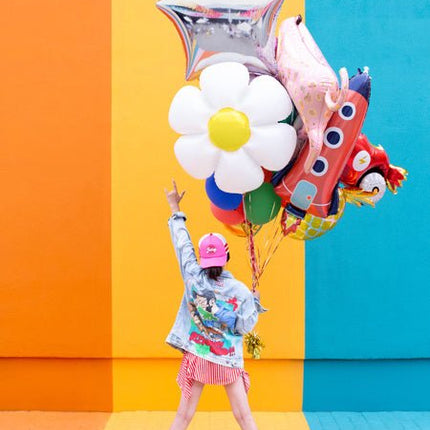 Helium Ballon Ster Zilver Leeg 70cm van Partydeco koop je bij Partywinkel