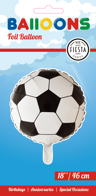 Helium Ballon Voetbal 45cm leeg van WeFiesta koop je bij Partywinkel