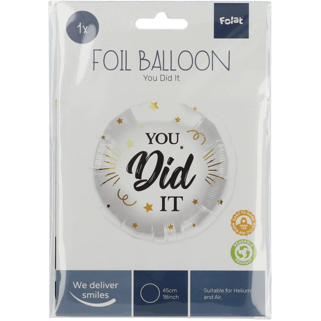 Helium Ballon You Did It Leeg 45cm van Folat koop je bij Partywinkel