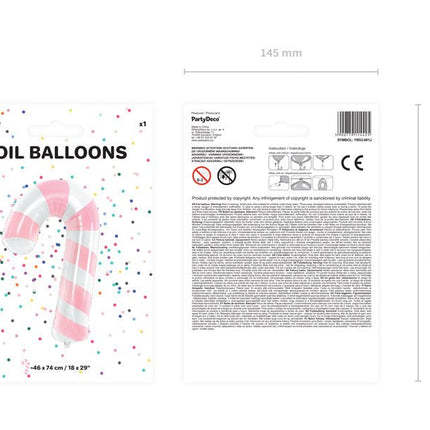 Helium Ballon Zuurstok Roze Leeg 82cm van Partydeco koop je bij Partywinkel