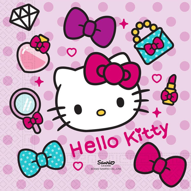 Hello Kitty Servetten 33cm 20st van Procos koop je bij Partywinkel