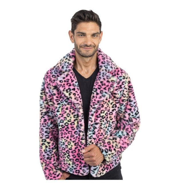 Herenjas – Multicolor Luipaardprint van CHAKS koop je bij Partywinkel