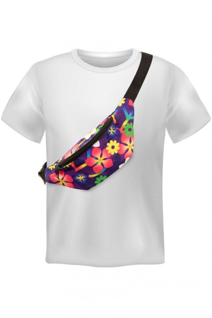 Heuptasje Flower Power Paars van PartyXplosion koop je bij Partywinkel