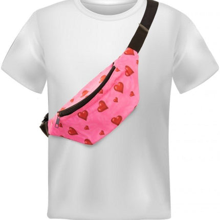 Heuptasje Roze Met Hartjes van PartyXplosion koop je bij Partywinkel