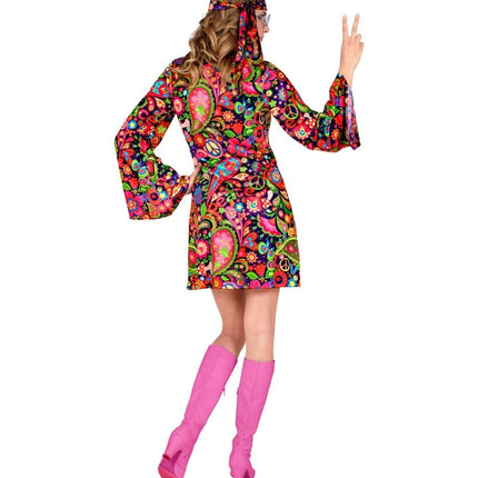 Hippie 60S Jurk Dames Bloemen van Widmann koop je bij Partywinkel