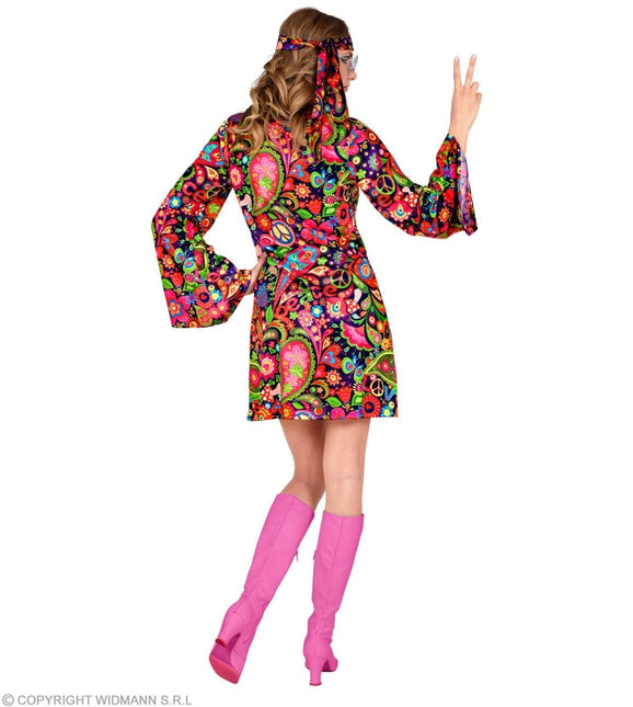 Hippie 60S Jurk Dames Bloemen van Widmann koop je bij Partywinkel