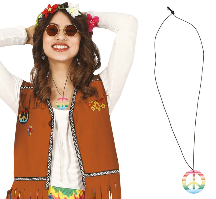 Hippie 60S Ketting 6cm van Fiestas Guirca koop je bij Partywinkel