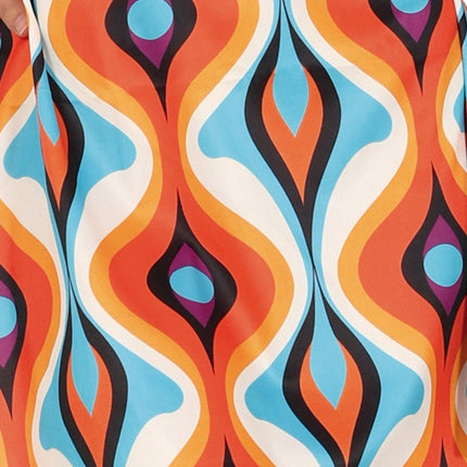 Hippie 60S Kostuum Blauw Oranje Dames van Fiestas Guirca koop je bij Partywinkel