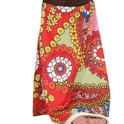 Hippie 60S Kostuum Gekleurd Heren Met Bruin Vest van Fiestas Guirca koop je bij Partywinkel