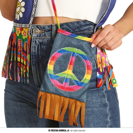 Hippie 60S Tas 27cm van Fiestas Guirca koop je bij Partywinkel