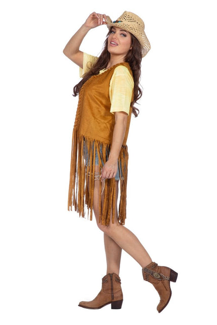 Hippie 60S Vest Dames Lang van Wilbers & Wilbers koop je bij Partywinkel