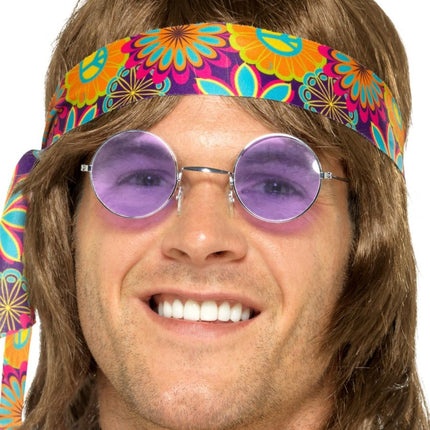 Hippie Bril Paars van Smiffys koop je bij Partywinkel