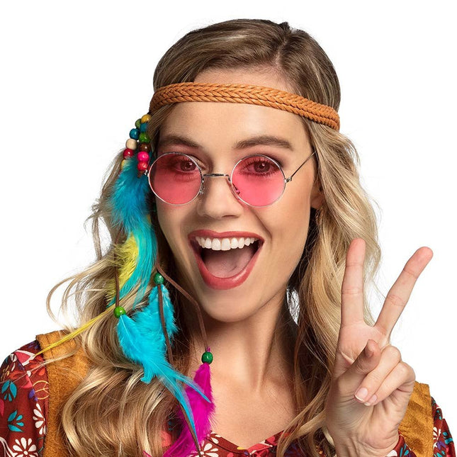Hippie Bril Roze van Boland koop je bij Partywinkel