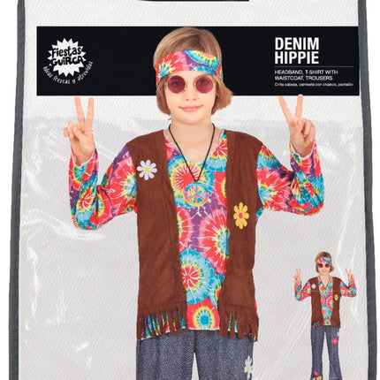 Hippie Kostuum Jongen Bloemen van Fiestas Guirca koop je bij Partywinkel