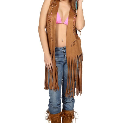 Hippie Vest Lang Dames van Wilbers & Wilbers koop je bij Partywinkel