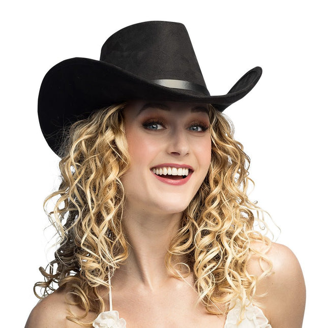 Hoed cowboy Bronco zwart van Boland koop je bij Partywinkel