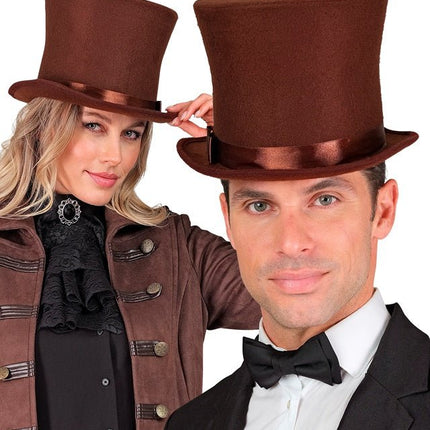 Hoge Hoed Bruin van Widmann koop je bij Partywinkel