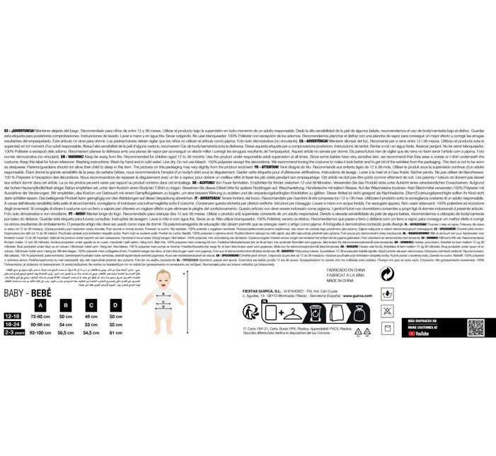 Hond Kostuum Blauw Baby Onesie van Fiestas Guirca koop je bij Partywinkel