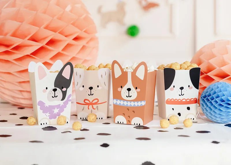 Hond Popcorn Bakjes 12,5cm 6st van Partydeco koop je bij Partywinkel