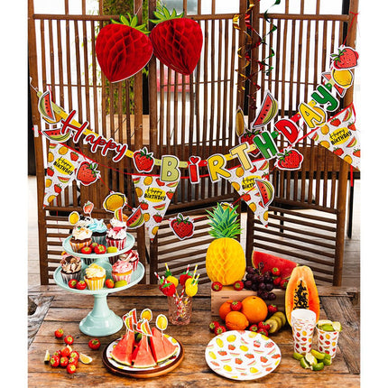 Honeycomb Aardbei Papier Dubbelzijdig 29cm van Boland koop je bij Partywinkel