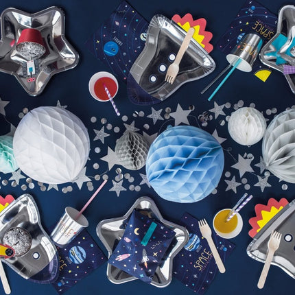 Honeycomb Bal Lichtgrijs 20cm van Partydeco koop je bij Partywinkel