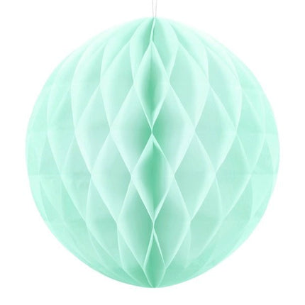Honeycomb Bal Mintgroen 30cm van Partydeco koop je bij Partywinkel
