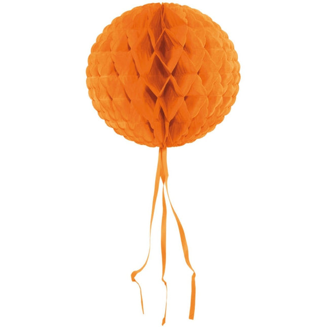 Honeycomb Bal Oranje Franje 30cm van Folat koop je bij Partywinkel