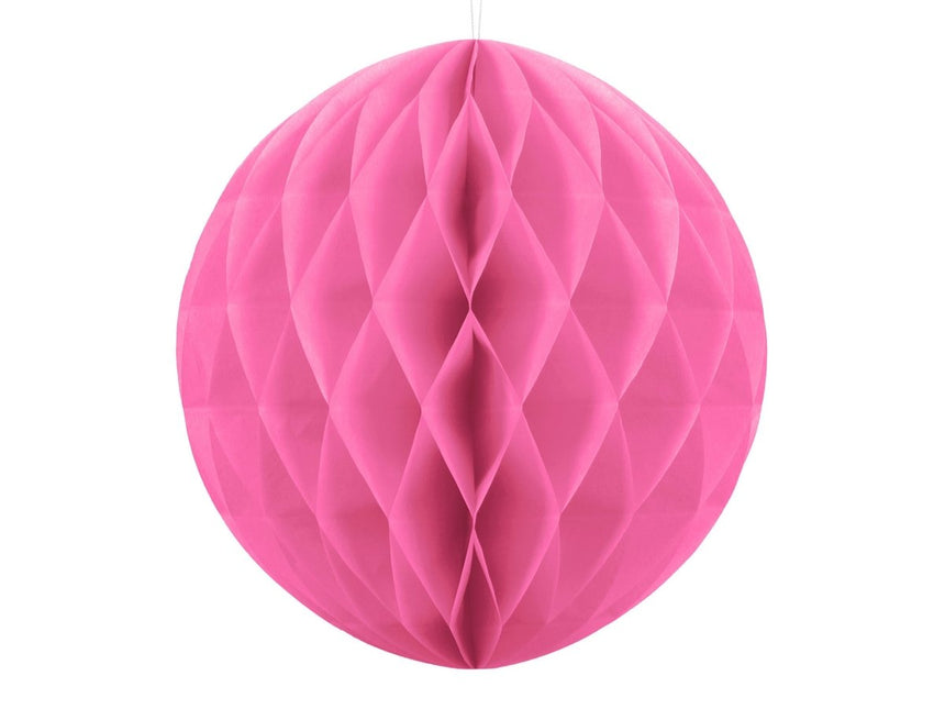 Honeycomb Bal Roze 20cm van Partydeco koop je bij Partywinkel