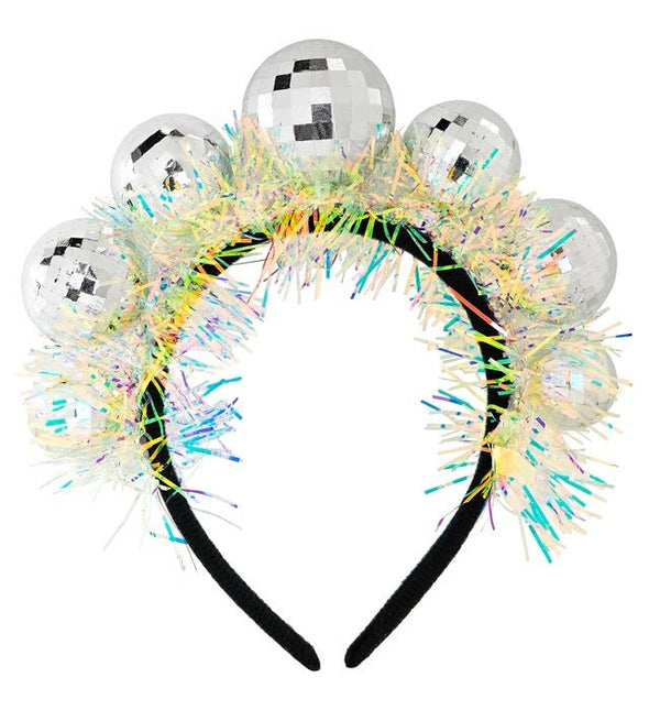 Hoofdband Disco Ballen Met Sliertjes van Widmann koop je bij Partywinkel