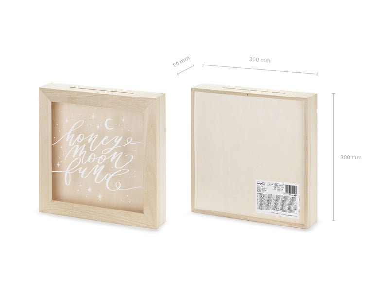 Houten Gelddoosje Bruiloft 30cm van Partydeco koop je bij Partywinkel