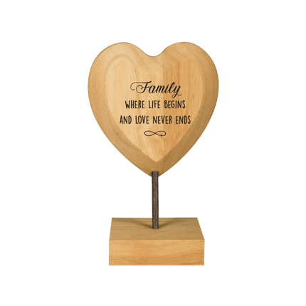 Houten Hart Family Where Life Begins van Paper Dreams koop je bij Partywinkel