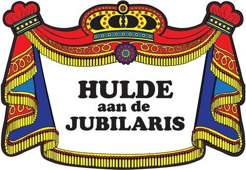Hulde Aan De Jubilaris Deurbord 50cm van Haza Witbaard koop je bij Partywinkel