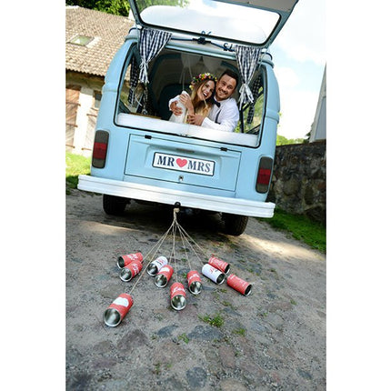 Huwelijksblikken Retro 14cm 5st van Partydeco koop je bij Partywinkel